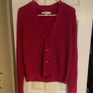 Loft Knit Magenta Cardigan